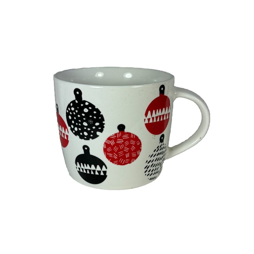 Starbucks 2016 Christmas Ornaments Huge Mug Wide Large Red Black Soup Cup 16.9Oz